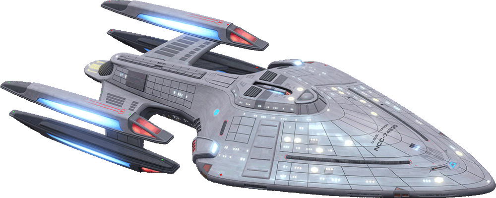 Angled view of the USS Typhon